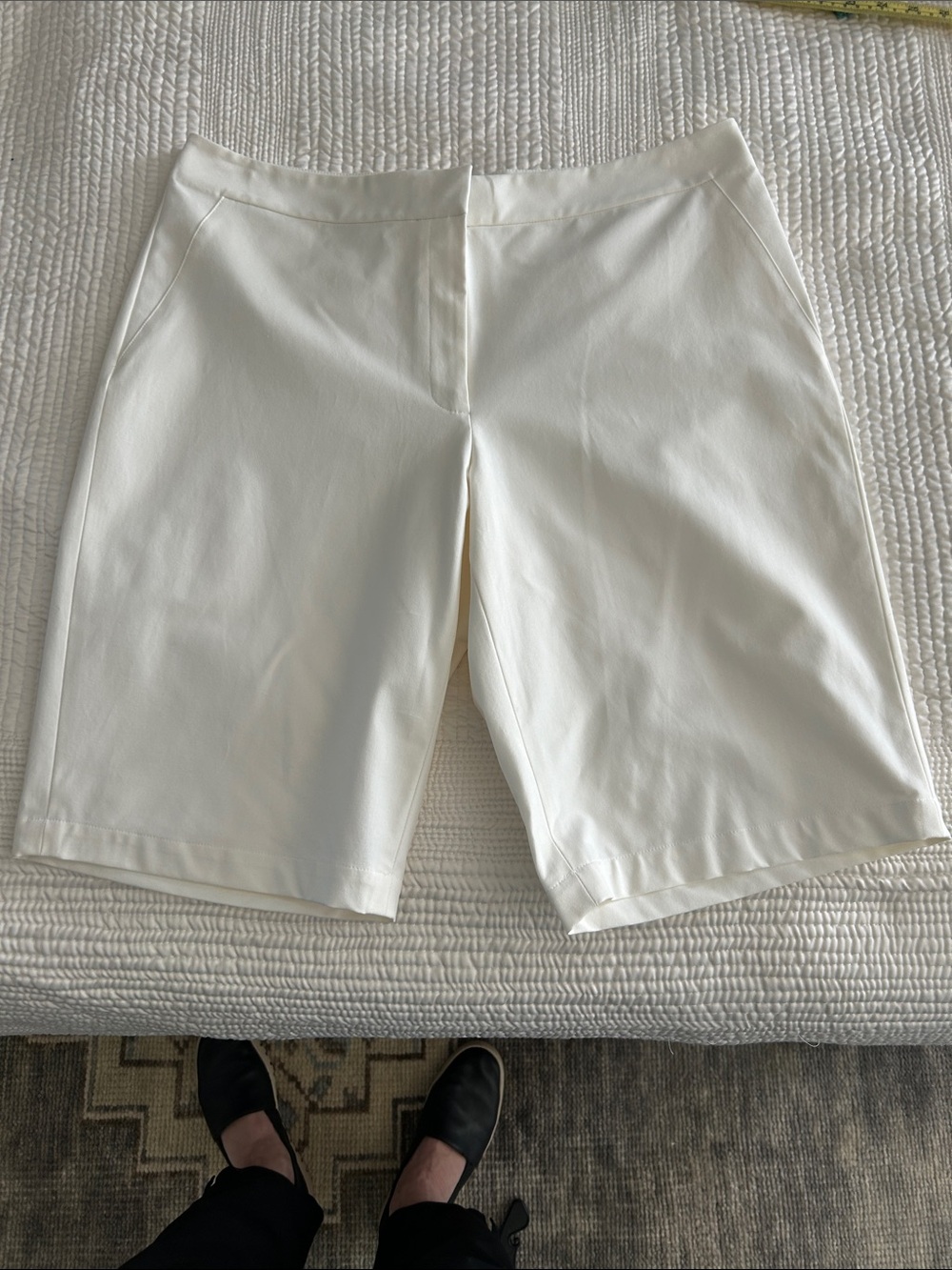 Lafayette 148 New York Crisp White Bermuda Shorts